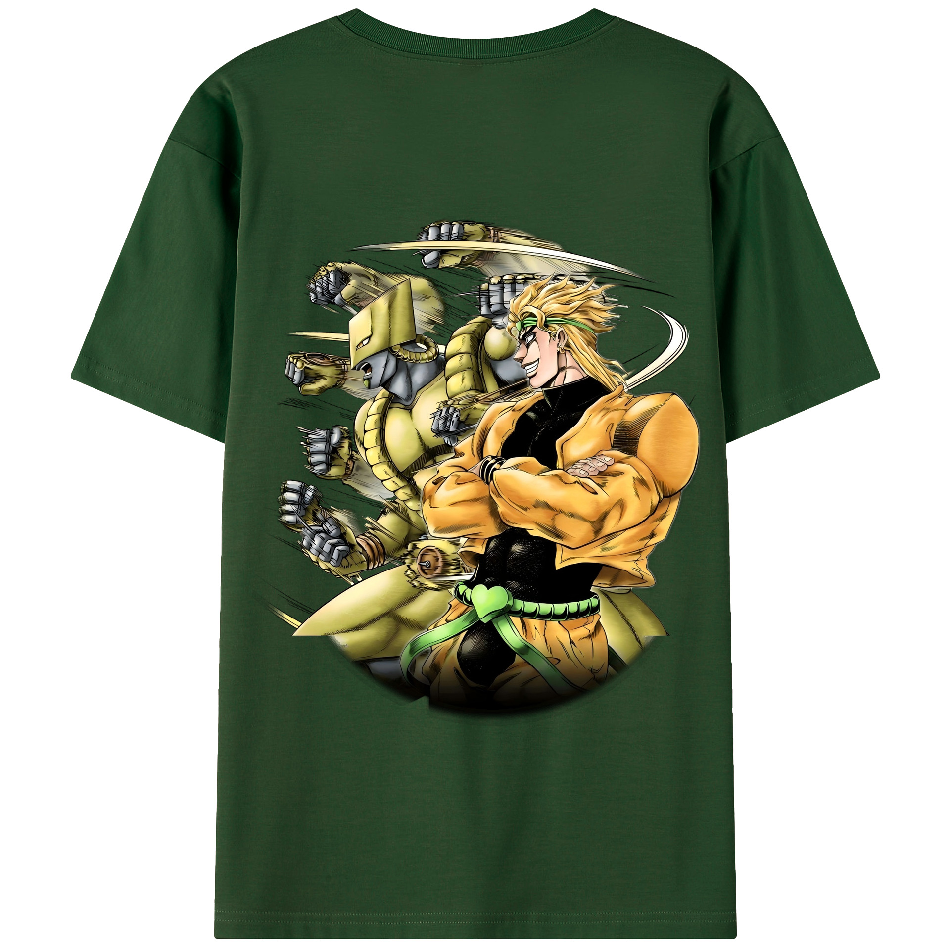 （画像用） ジョジョの奇妙な冒険 ディオ?ブランドー JoJo's Bizarre Adventure Dio Brando 綿100％半袖Tシャツ（背面プリント）